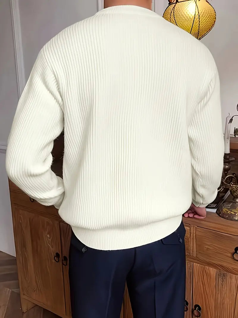 Marlon | Luxuriöser Weicher Strickpullover mit Rundhalsausschnitt für Herren