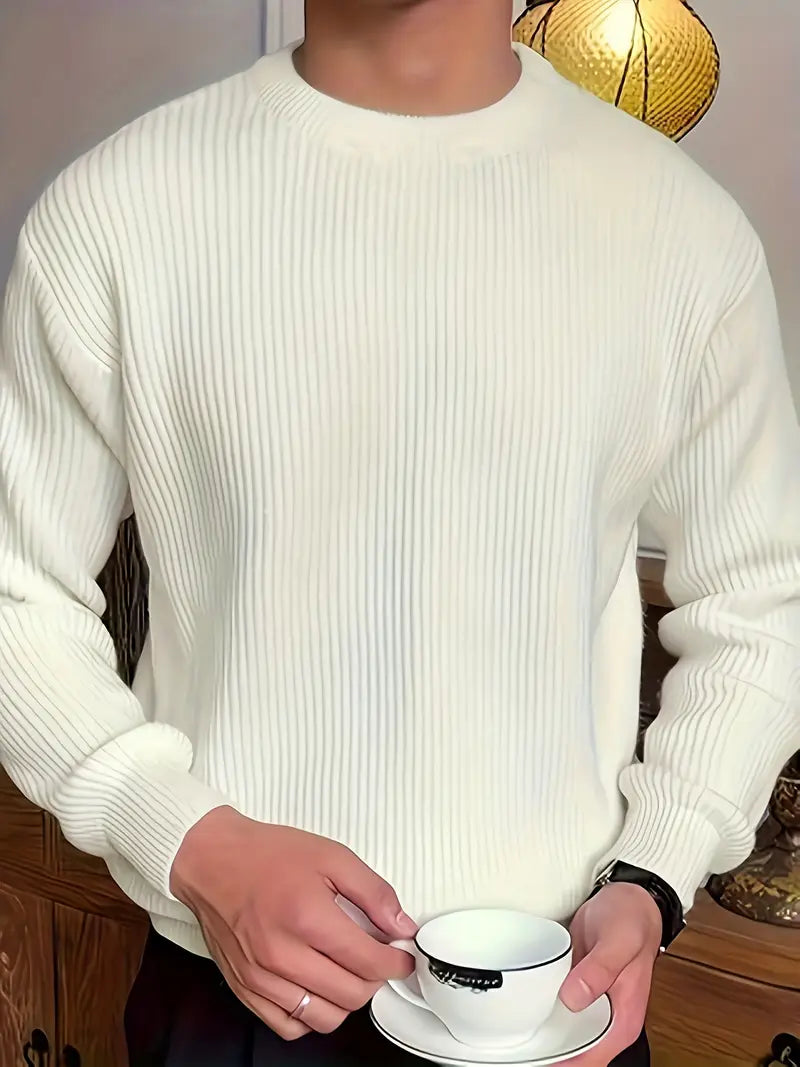 Marlon | Luxuriöser Weicher Strickpullover mit Rundhalsausschnitt für Herren