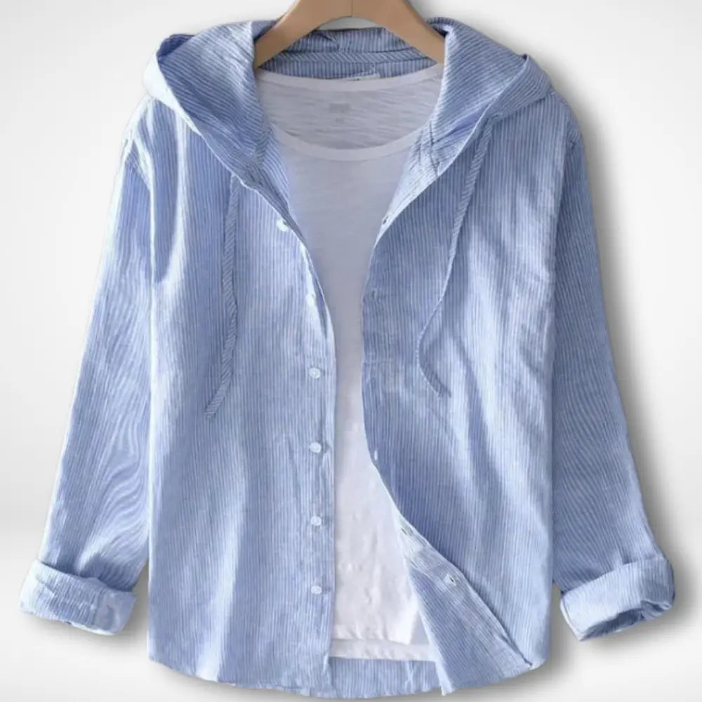 Leichte Kapuzenbluse mit offener Front für Herren – Jason