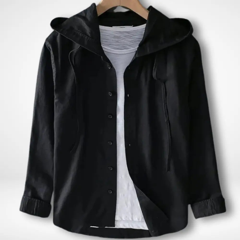 Leichte Kapuzenbluse mit offener Front für Herren – Jason