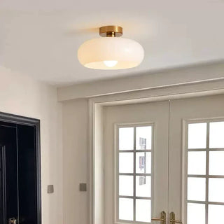 LED Deckenleuchte aus getöntem Glas, modern, fest montiert