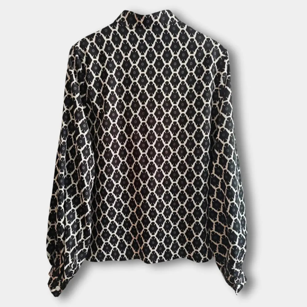 Bluse mit grafischem Allover-Muster und lockerem Schnitt für Damen – Maria
