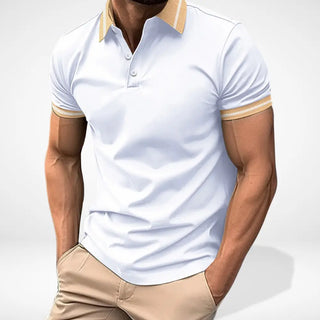 Polo-T-Shirt mit Kontrastkragen für Herren – Leei