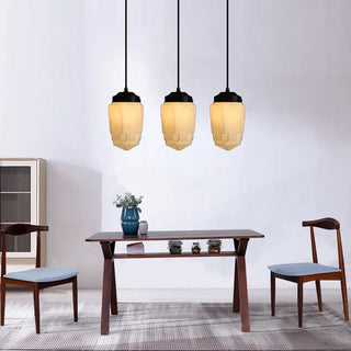 Wohnzimmer Geometrisches Milchglas Pendelleuchte