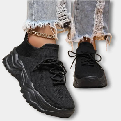 Chunky-Sohle Sneakers mit Strickdesign für Frauen – Josefa