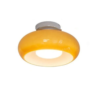 LED Deckenleuchte aus getöntem Glas, modern, fest montiert