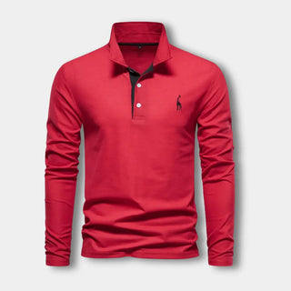 Langarm-T-Shirt mit Kontrastleiste für Herren – Spence