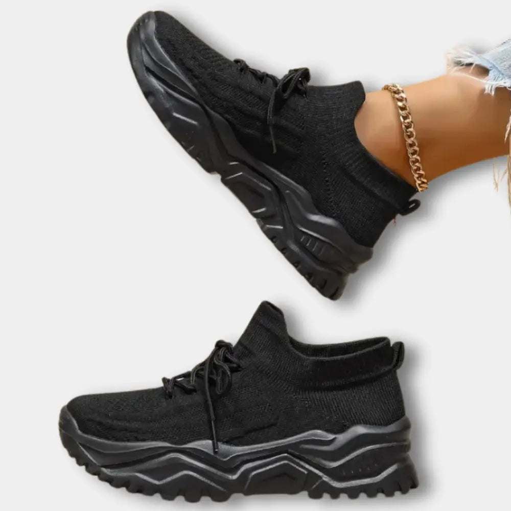 Chunky-Sohle Sneakers mit Strickdesign für Frauen – Josefa