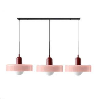 Pendelleuchte Esstisch – Moderne Deckenlampe mit 3 farbigen Glasschirmen