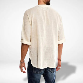 Schnürdetail Henley-Shirt für Männer – Benitez