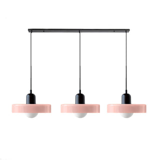 Pendelleuchte Esstisch – Moderne Deckenlampe mit 3 farbigen Glasschirmen