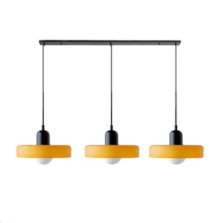 Pendelleuchte Esstisch – Moderne Deckenlampe mit 3 farbigen Glasschirmen