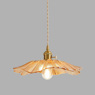 Eleganter Mid-Century Retro Glaskronleuchter mit Blumenform