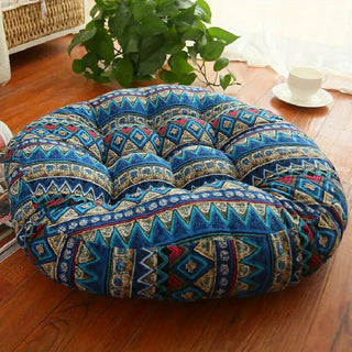 Kuscheliges Rundes Boho Bodenkissen