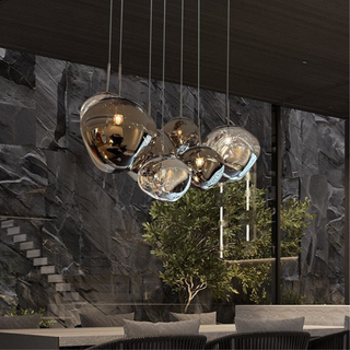 Pendelleuchte mit geschmolzenem Lava Glaseffekt – für Innenräume