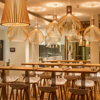 Natürliche Bambus Pendel- und Hängeleuchte für Esszimmer und Wohnzimmer