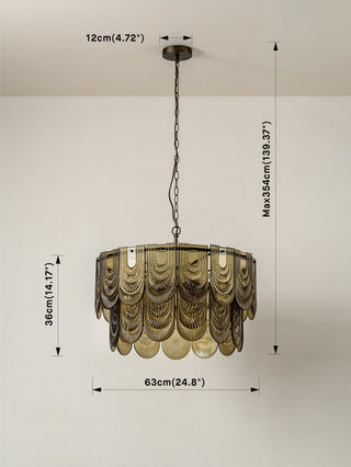 Vintage-inspirierter Mid-Century Retro Glaskronleuchter
