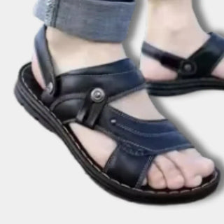 Sandalen mit überkreuzten Riemen und Kontrastnähten für Herren – Neal