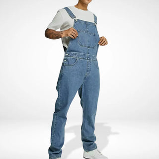 Lockere Latzhose mit klassischer Denim-Optik für Männer – Mcmahon