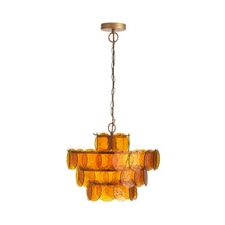 Dekorativer Mid-Century Retro Glaskronleuchter Deckenleuchte