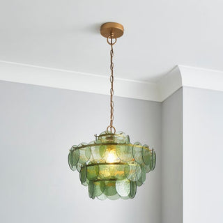 Dekorativer Mid-Century Retro Glaskronleuchter Deckenleuchte