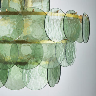Dekorativer Mid-Century Retro Glaskronleuchter Deckenleuchte