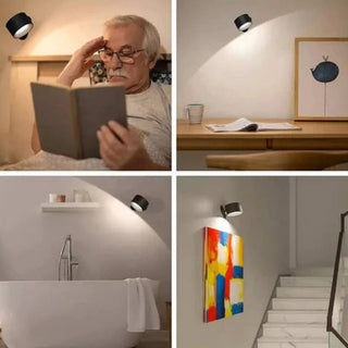 Moderne LED-Wandleuchte 360° drehbar Akku