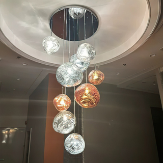 Pendelleuchte mit geschmolzenem Lava Glaseffekt – für Innenräume