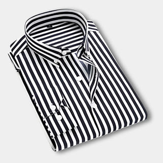 Langarmshirt mit schmalem Streifenmuster für Herren – Dillon