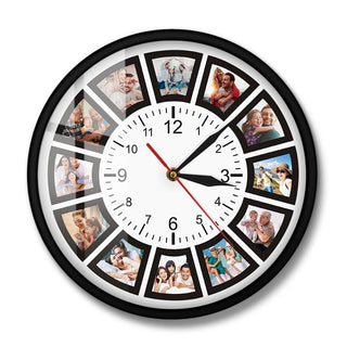 Stilvolle Fotocollage uhr – Individuelles Wanduhrdesign