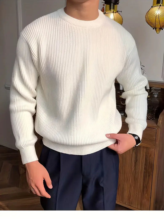 Marlon | Luxuriöser Weicher Strickpullover mit Rundhalsausschnitt für Herren