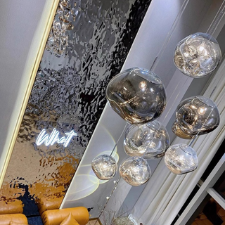 Pendelleuchte mit geschmolzenem Lava Glaseffekt – für Innenräume