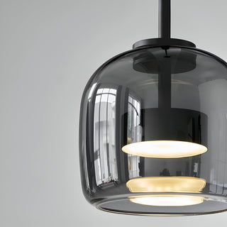 Handgefertigter Mid-Century Retro Glaskronleuchter mit LED Beleuchtung