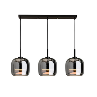 Moderne elegante schwarze Glas-Hängeleuchte