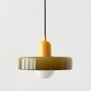 Pendelleuchte Esstisch – Moderne Deckenlampe mit 3 farbigen Glasschirmen