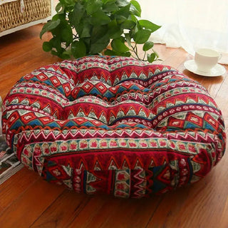 Kuscheliges Rundes Boho Bodenkissen