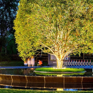 Runde LED-Solarleuchte für Bäume und Gartenbeleuchtung