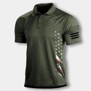 Poloshirt mit Flaggen-Print am Ärmel für Herren – Vance