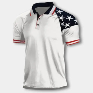 Poloshirt mit Flaggen-Print am Ärmel für Herren – Vance