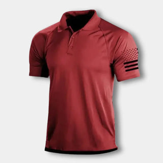 Poloshirt mit Flaggen-Print am Ärmel für Herren – Vance