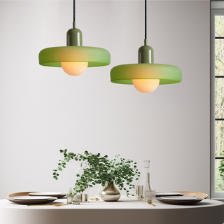 Moderne Glas Pendelleuchte Art Déco Design für Esszimmer und Wohnzimmer