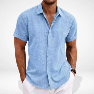 Kurzarm-Poloshirt mit feiner Webstruktur für Herren – Hardin