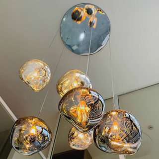 Pendelleuchte mit geschmolzenem Lava Glaseffekt – für Innenräume