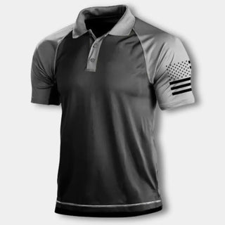 Poloshirt mit Flaggen-Print am Ärmel für Herren – Vance
