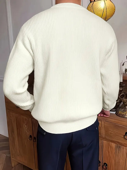 Marlon | Luxuriöser Weicher Strickpullover mit Rundhalsausschnitt für Herren