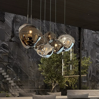 Pendelleuchte mit geschmolzenem Lava Glaseffekt – für Innenräume