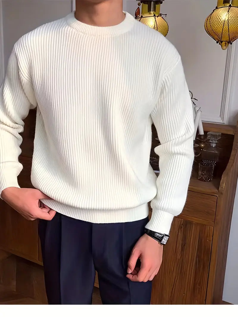 Marlon | Luxuriöser Weicher Strickpullover mit Rundhalsausschnitt für Herren