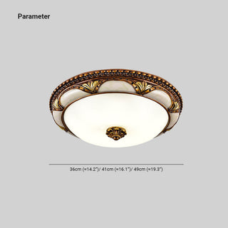 Klassische runde LED Deckenleuchte mit Blumenmuster