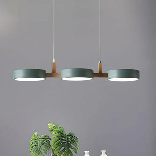 Nordische 3-flammige LED-Pendelleuchte – Moderne Holz-Hängelampe