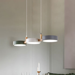 Nordische 3-flammige LED-Pendelleuchte – Moderne Holz-Hängelampe